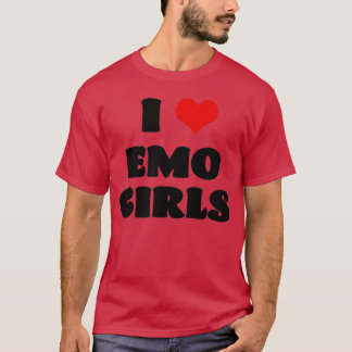 Ik hou van Emo-meisjes I Heart Emo-meisjest-shirt  T-shirt