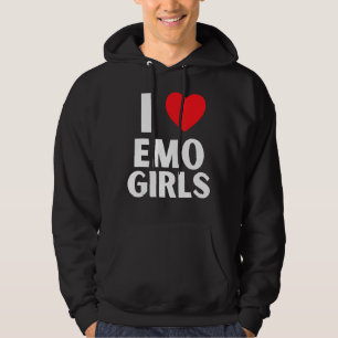 Ik hou van emo meisjes ik hart emo meisjes 8 hoodie