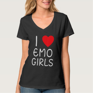 Ik hou van emo-meisjes ik hoor emo-meisjes 13 t-shirt