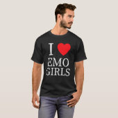 Ik hou van emo-meisjes ik hoor emo-meisjes 4 t-shirt (Voorkant volledig)