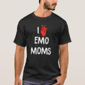 Ik hou van emo moeders grappig rood hart t-shirt (Voorkant)