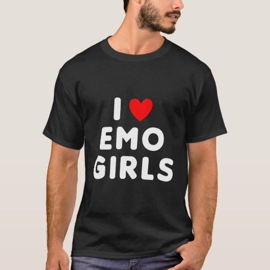 Ik hou van Emo Red He T-shirt (Voorkant)
