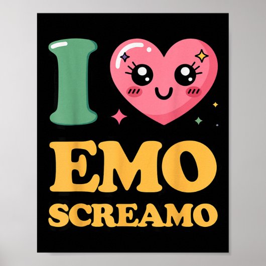 Ik hou van emo screamo poster (Voorkant)