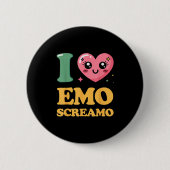 Ik hou van emo screamo ronde button 5,7 cm (Voorkant)