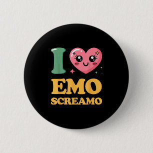 Ik hou van emo screamo ronde button 5,7 cm