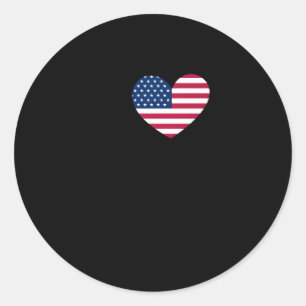 Ik hou van Emo USA hij vlag Ronde Sticker