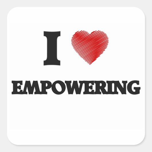 Ik hou van EMPOWERING Vierkante Sticker (Voorkant)