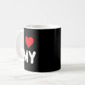 Ik hou van Emy - Hart - Naam  Koffiemok (Voorkant links)