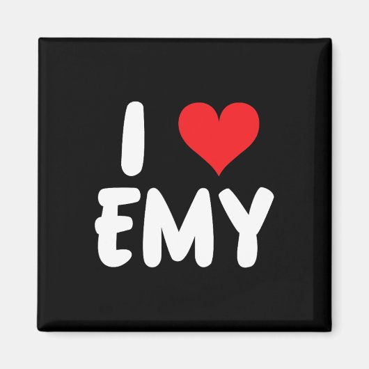 Ik hou van Emy - Hart - Naam  Magneet (Voorkant)
