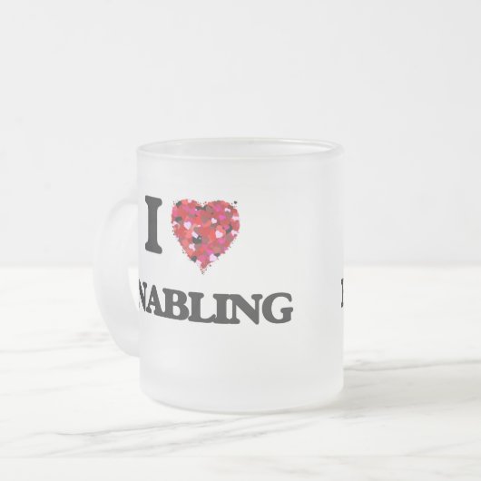 Ik hou van ENABLING Matglas Koffiemok (Voorkant links)