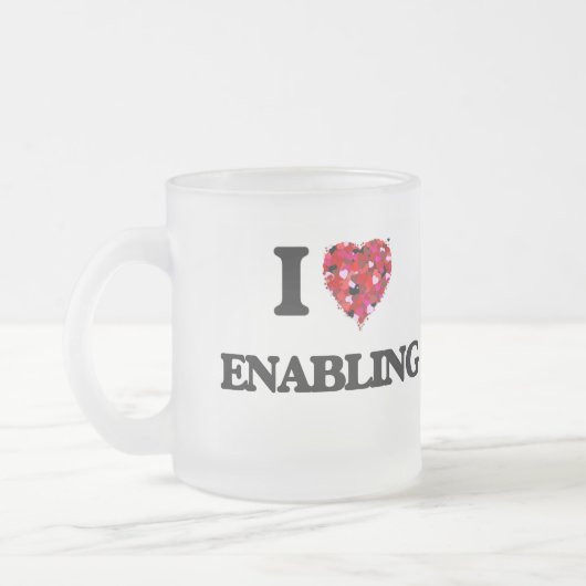 Ik hou van ENABLING Matglas Koffiemok (Links)