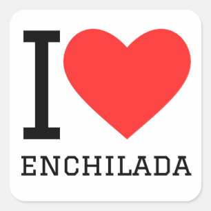 Ik hou van enchilada vierkante sticker