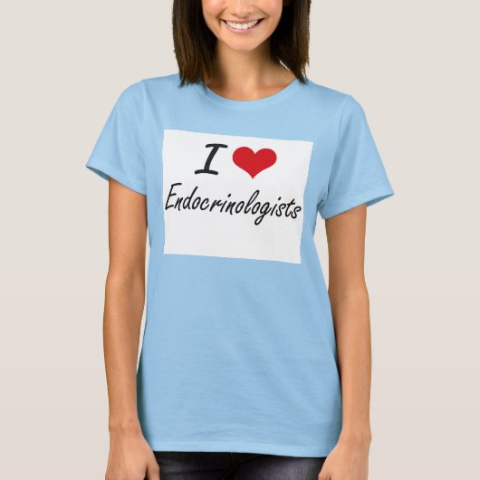 Ik hou van Endocrinologen T-shirt (Voorkant)