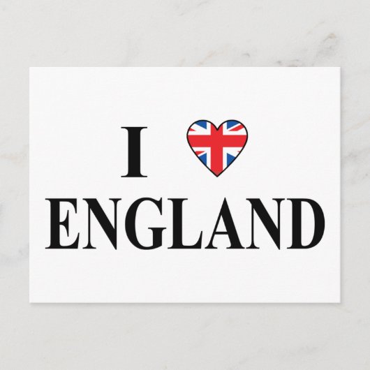Ik hou van Engeland Briefkaart (Voorkant)