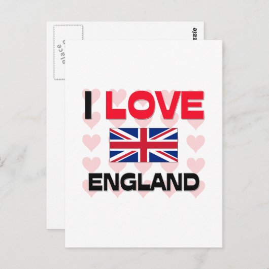 Ik hou van Engeland Briefkaart (Voorkant / Achterkant)