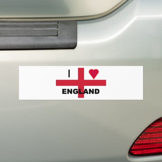 Ik hou van Engeland Bumpersticker (Op auto)