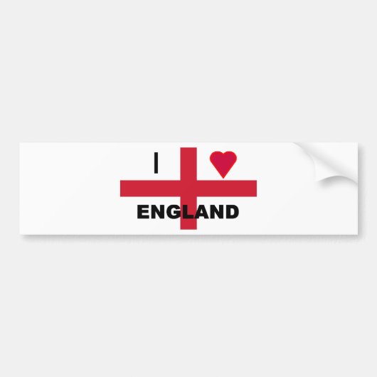 Ik hou van Engeland Bumpersticker (Voorkant)