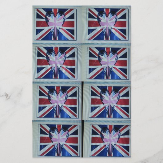 Ik hou van Engeland Kunstprint Briefpapier (Voorkant)