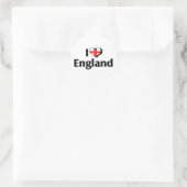Ik hou van Engeland vlag Ronde Sticker (Tas)