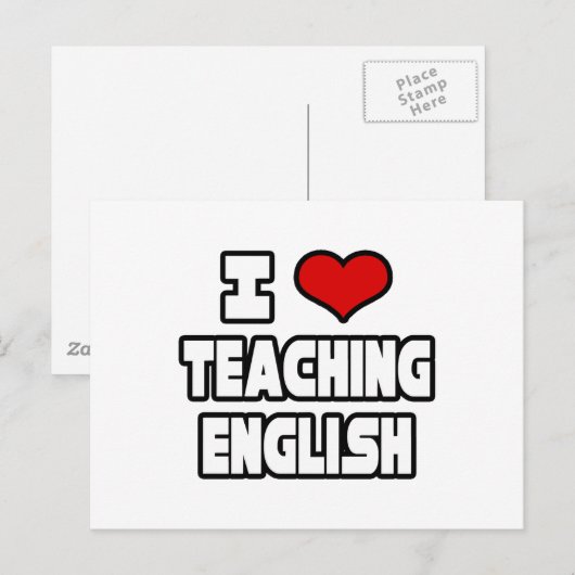 Ik hou van Engels leren Briefkaart (Voorkant / Achterkant)