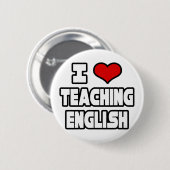 Ik hou van Engels leren Ronde Button 5,7 Cm (Voorkant /achterkant)