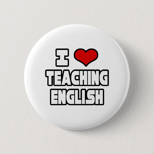Ik hou van Engels leren Ronde Button 5,7 Cm (Voorkant)