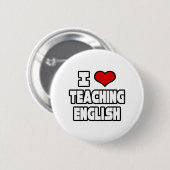 Ik hou van Engels leren Ronde Button 5,7 Cm (Voorkant /achterkant)
