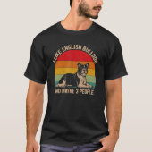 Ik hou van Engelse Bulldog en misschien 3 mensen d T-shirt (Voorkant)