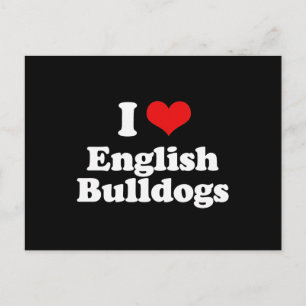 Ik hou van Engelse Bulldogs Briefkaart