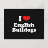 Ik hou van Engelse Bulldogs Briefkaart (Voorkant)