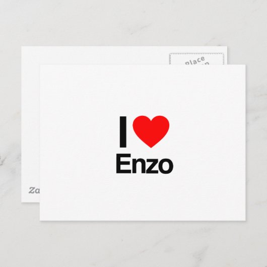 Ik hou van Enzo Briefkaart (Voorkant / Achterkant)