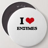 Ik hou van ENZYMES Ronde Button 6,0 Cm (Voorkant /achterkant)