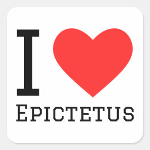 Ik hou van Epictetus Vierkante Sticker