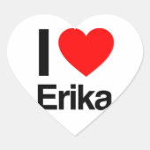 ik hou van erika hart sticker (Voorkant)