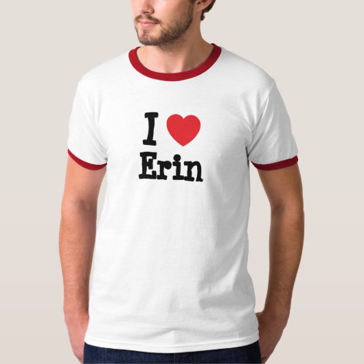 Ik hou van Erin hart T-Shirt (Voorkant)