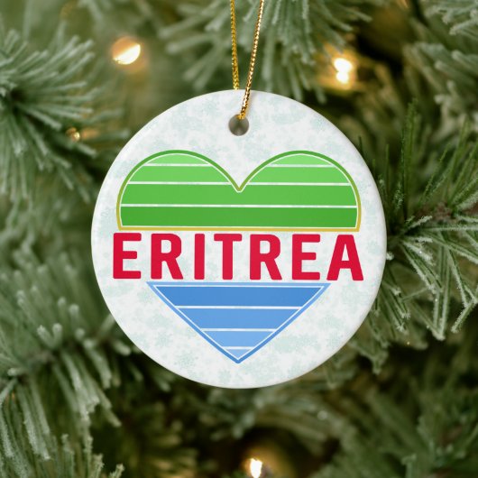 Ik hou van Eritrea, Eritrees hart Keramisch Ornament (Boom)
