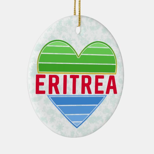 Ik hou van Eritrea, Eritrees hart Keramisch Ornament (Rechts)