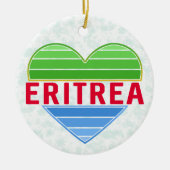 Ik hou van Eritrea, Eritrees hart Keramisch Ornament (Voorkant)
