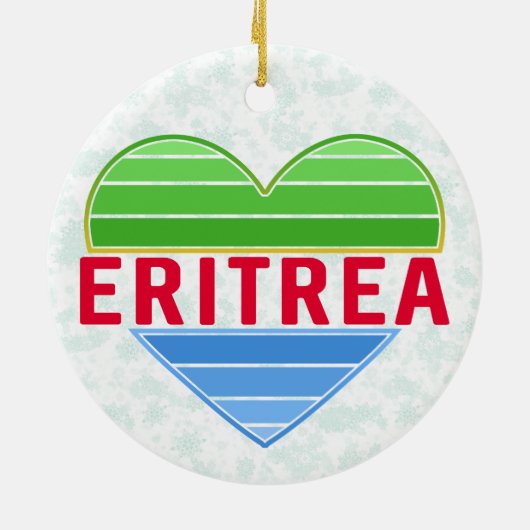 Ik hou van Eritrea, Eritrees hart Keramisch Ornament (Achterkant)