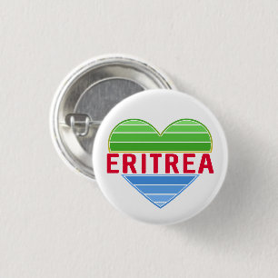 Ik hou van Eritrea, Eritrees hart Ronde Button 3,2 Cm
