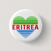 Ik hou van Eritrea, Eritrees hart Ronde Button 3,2 Cm (Voorkant)