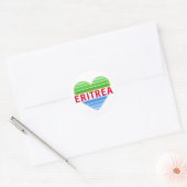 Ik hou van Eritrea, Eritrees hart Ronde Sticker (Envelop)