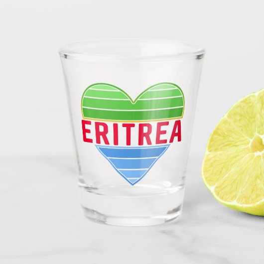 Ik hou van Eritrea, Eritrees hart Shot Glas (Voorkant)