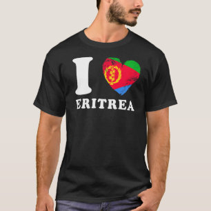 Ik hou van Eritrea hartvlag Eritrea T-shirt