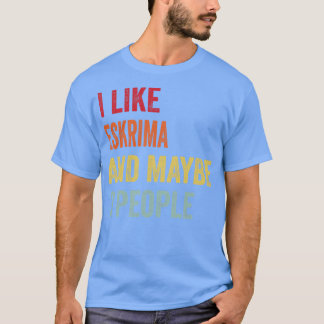 Ik hou van Eskrima misschien 3 mensen T-shirt