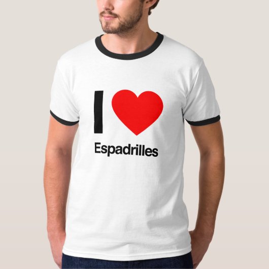 Ik hou van espadrilles t-shirt (Voorkant)