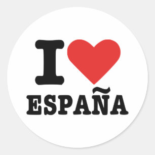 Ik hou van España - Spanje Ronde Sticker