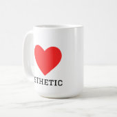 Ik hou van esthetiek koffiemok (Voorkant links)