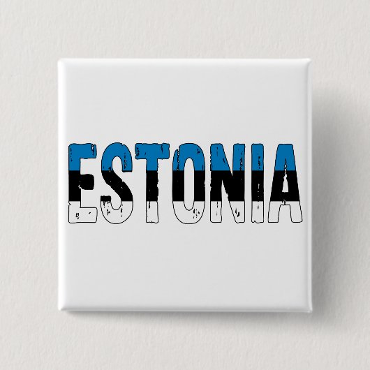 Ik hou van Estland Vierkante Button 5,1 Cm (Voorkant)