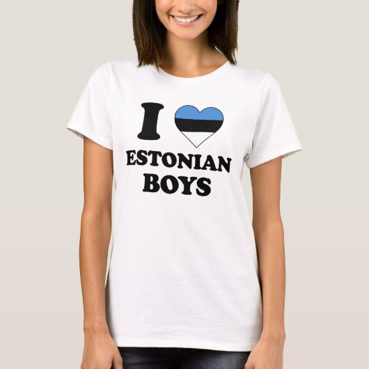 Ik hou van Estse jongens T-shirt (Voorkant)